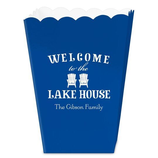 Welcome to the Lake House Mini Popcorn Boxes